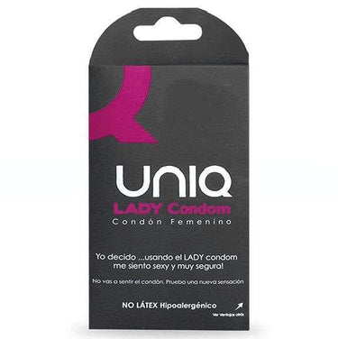 Preservativo Femminile Lubrificato con Bolle d'Aria e Pizzo Elegante - Confezione da 3